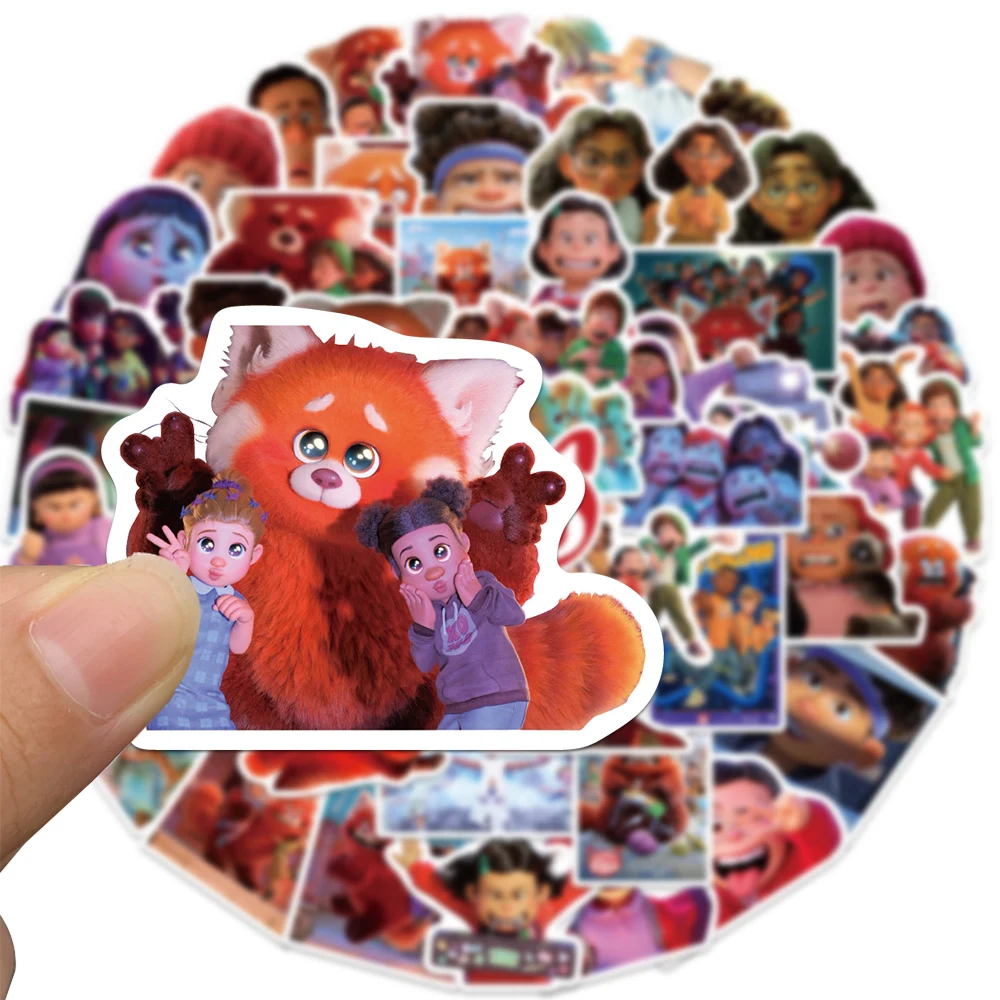 

10/50Pcs/Pack Disney Movie Turning Red Cartoon Stickers Motorcycle Luggage Laptop Phone Car Diary Graffiti Sticker for Kids Toy