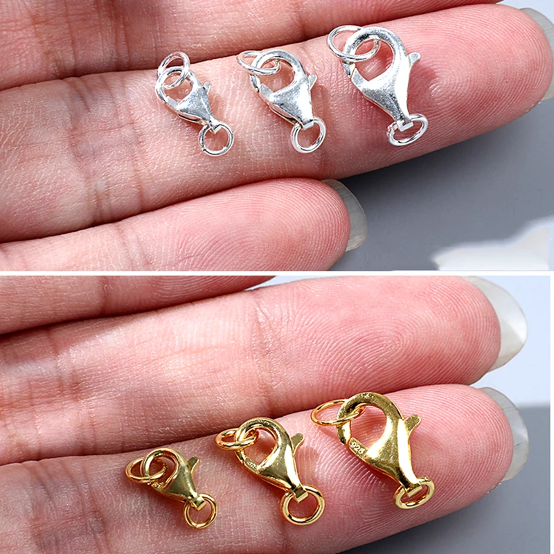 DIY 팔찌 목걸이 액세서리 쥬얼리에 대 한 4PC 점프 반지와 2pcs 진짜 랍스터 걸쇠 결과 만들기