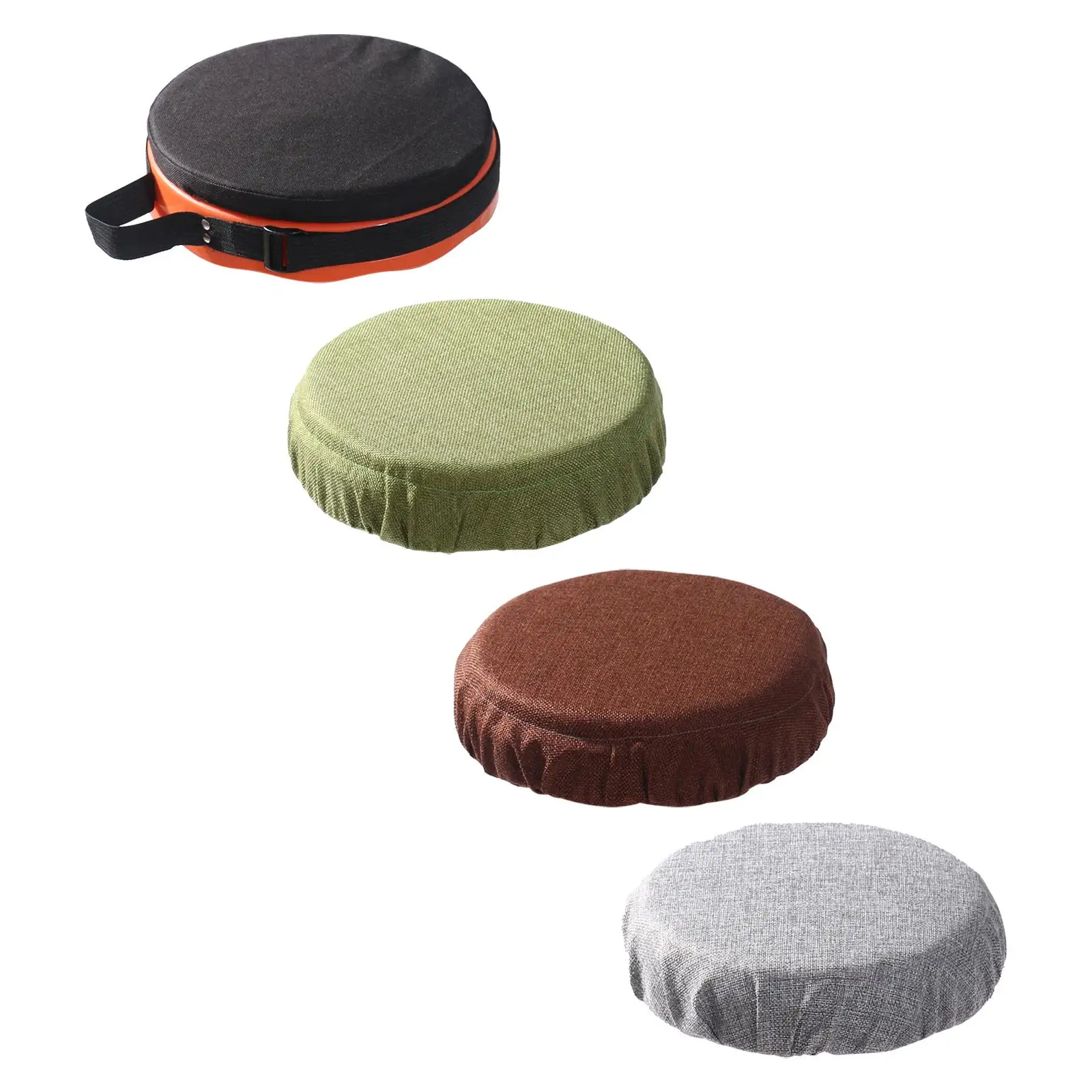 Collapsible Telescopic Stool Cushion Seat for Chair Covers Round Patio Camping Hiking Travel BBQ