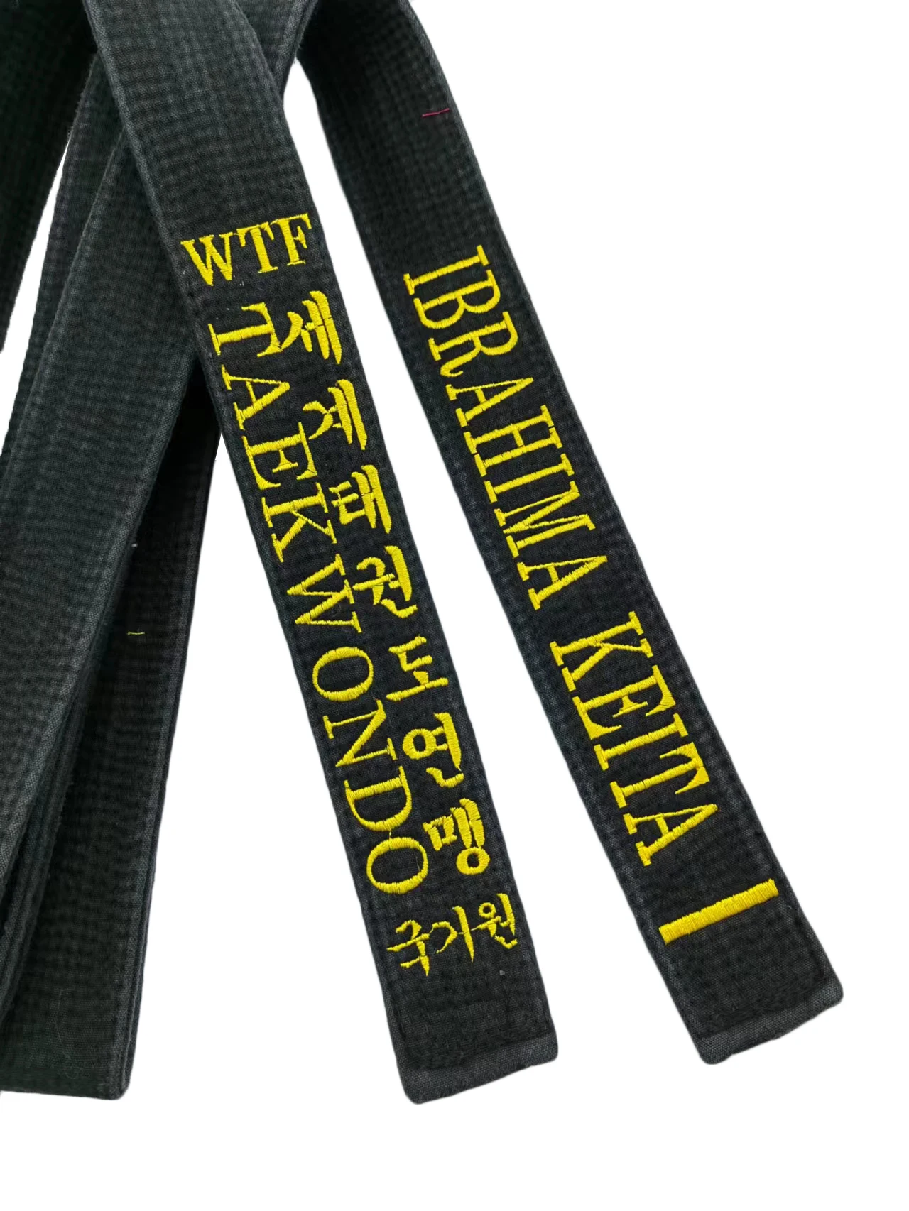 WTF cinturones Negros De Taekwondo Kukkiwon Cinturilla Bordada De 5cm wtf-cinturones-negros-de-taekwondo-kukkiwon-cinturilla-bordada-de-5cm