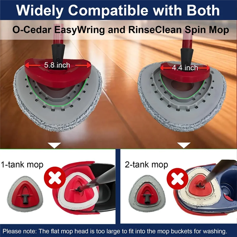 Recambio de cabezal de fregona de microfibra A98G para reemplazos de cabezal de fregona plana O-Cedar para Ocedar para fregona giratoria O-Cedar Easywring y Rinseclean