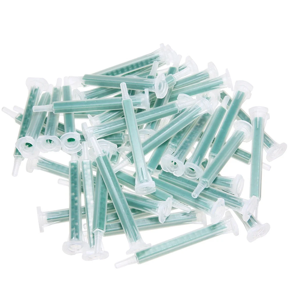 

Mixing Nozzle Kit 2K Static Mixer Epoxy Resin Mixing Tube Nozzle Kit 50/100PCS For AB Mixing Tube 8.4cmX1.3cm/ 11.5cm