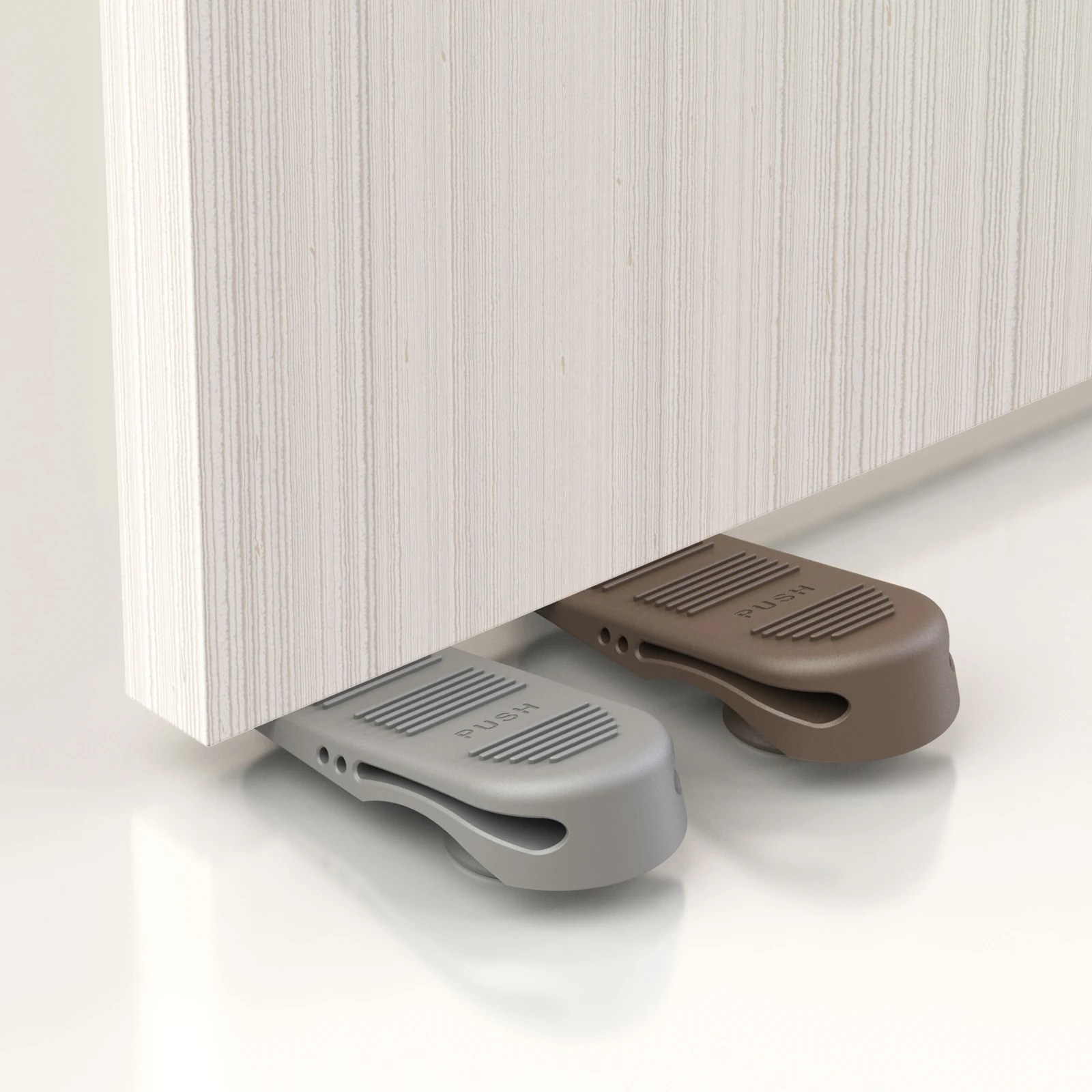 Silicone Door Stopper Shock Absorbent Block Wedge Baby Safety Protector Door Stop Anti-collision Suction Cup With Easy Storage
