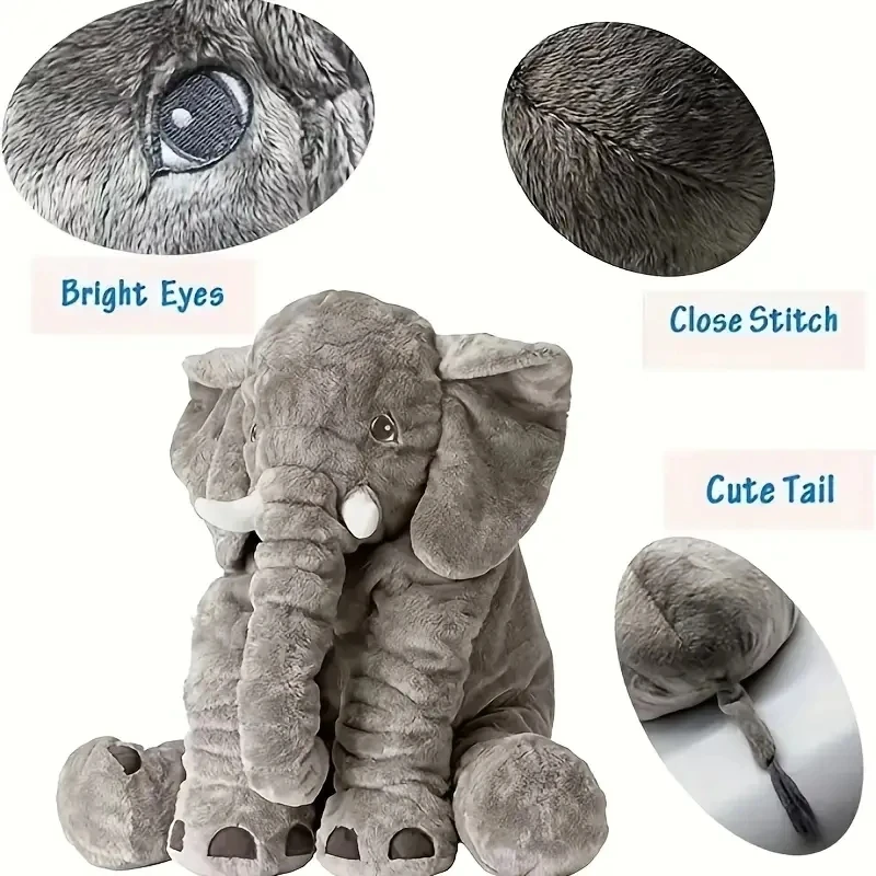 1pc Elephant Design Pet Grinding Teeth Plush Toy Durable Chew Toy ForDog Interactive Supply 5