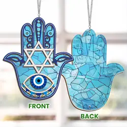 Hamsa Hand Spiritual Home Decor - Hanukkah and Holiday Gifts (A)