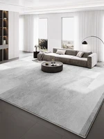 Minimalist Light Grey Carpet Luxurious Home Decoration Rug Large Size Living Room Carpet Comfortable Soft Waterproof Bedroom Rug 1