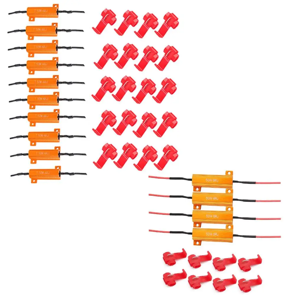 

Load Resistor 50w 6rj 6ohm Led Bulb Led Decoder For Turn Signal Blink Tail Light Resistor Decoding Line