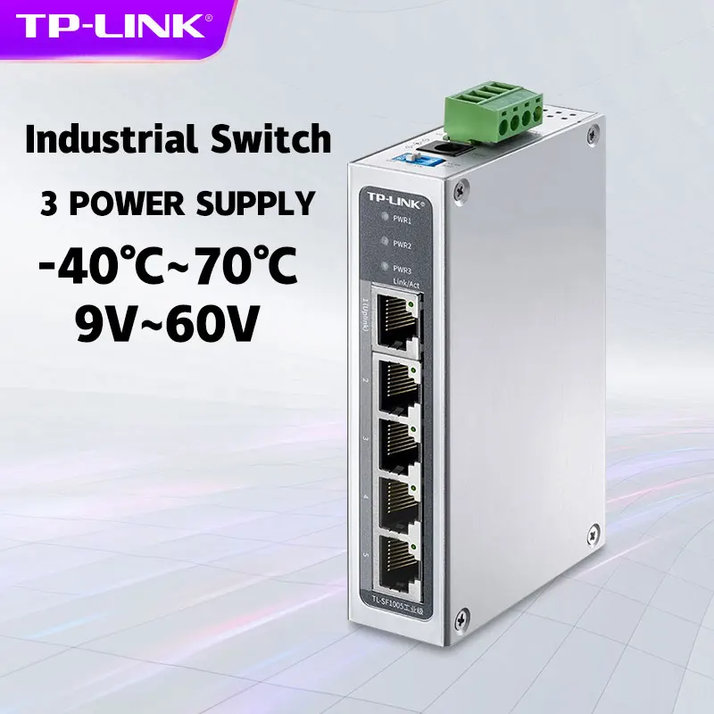 Tp-link Switch Ethernet com Liga de Cobre Shell Rede Splitter Hub Grau Industrial Tp-sf1005 100m Port