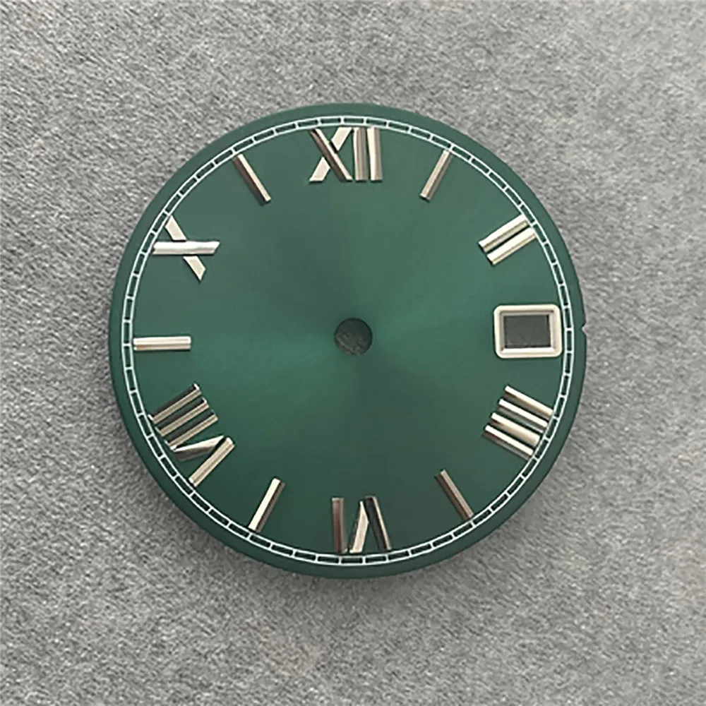 NH35 Dial 28.5mm No Luminous Roman Numerals Scale Nail Dials Watch Dial Fits for NH35 NH36 4R 7S Movement