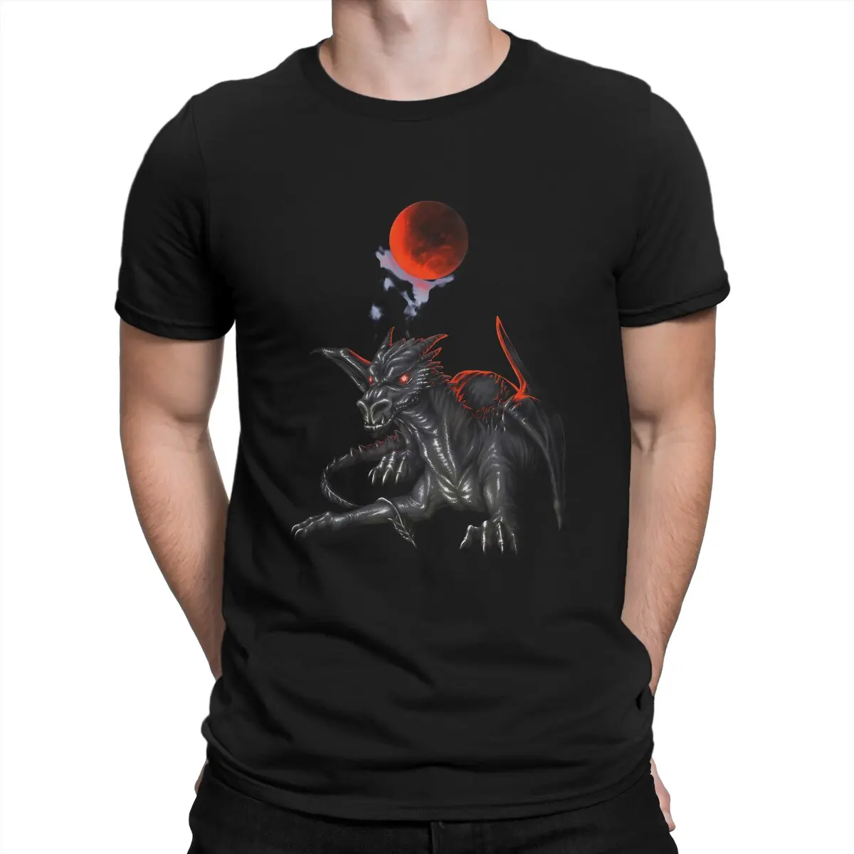

Специальная футболка Red Moon с изображением дракона Запада, высокое качество, креативный подарок, одежда, футболка с коротким рукавом