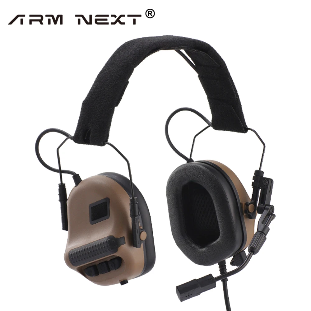 Tactical Headset Without Noise Cancellation VersionTactical Headsets Shooting Earmuff Use with PTT Walkie Headset