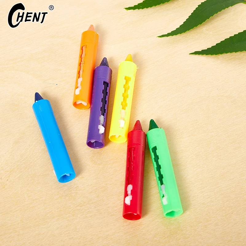 6Pcs Children's Washable Bathroom Crayon Bathing Crayon Easy To Wipe Drawing Brush Graffiti Brush Easy To Clean Drawing