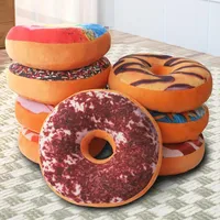 Plush Waist Pillow for Office Lunch Break, Cute Simulation Chocolate Donut Pillow Cover, No Filling Cotton, 2 PCs/Lot 1