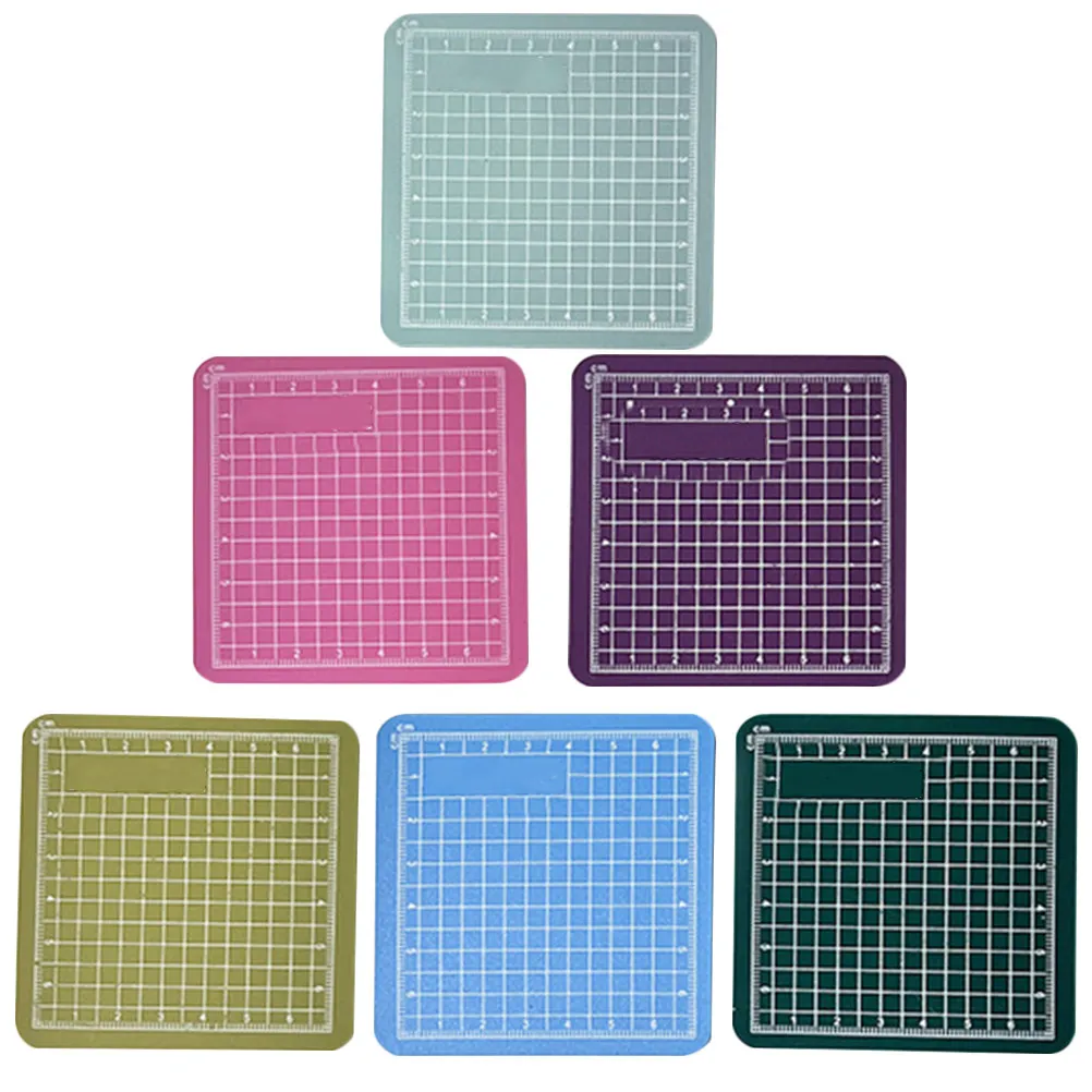 6Pcs 미니 커팅 매트 PVC 조각 매트 DIY 공예 취미가 있는 사람들을 위한 미끄럼 방지 아트 보드 퀼터 아티스트 커팅 매트