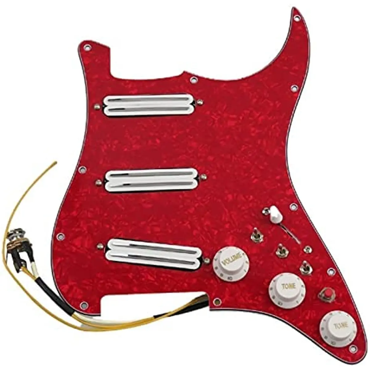 

SSS Prewired Guitar Pickguard Set Multifunction Switch with Mini Humbucker Pickups High Output DCR 3 Single Cut Way Switch