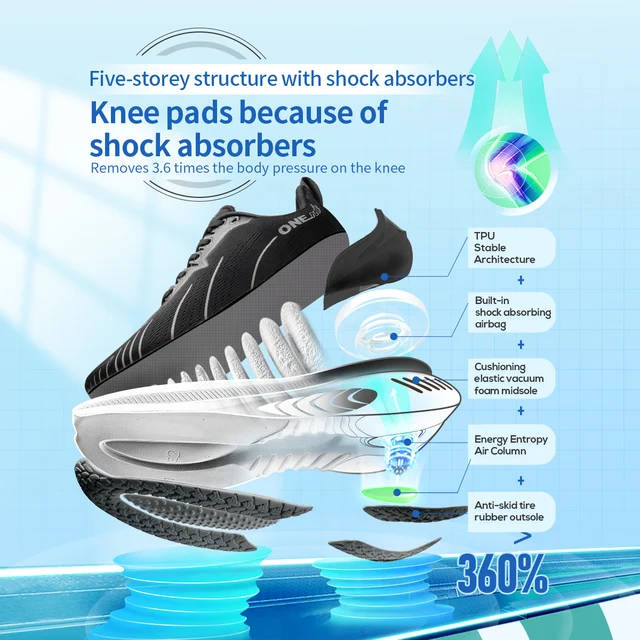 ONEMIX-Chaussures de course à lacets pour hommes et femmes, baskets de sport, d'athlétisme, d'extérieur 4