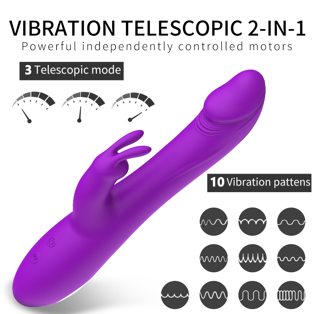 Telescopic Dildos Rabbit Vibrator Vaginal Massage G Spot Masturbator Clitoris Stimulator Adult Sex Product Vibrator for Women Sf72ed51a9d7c4968b3cbb940968bc10cI