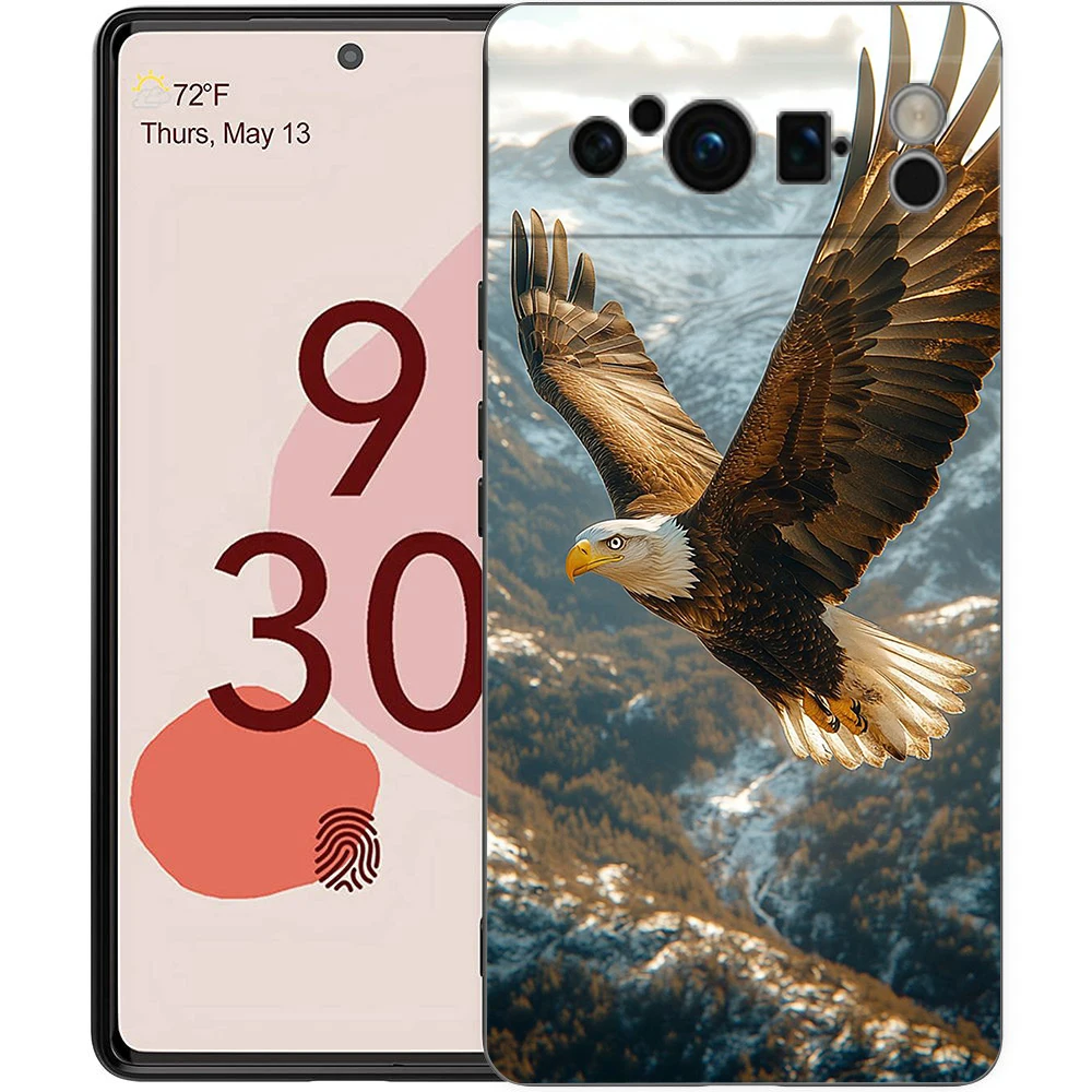 Eagle Design Shockproof TPU Black Phone Case