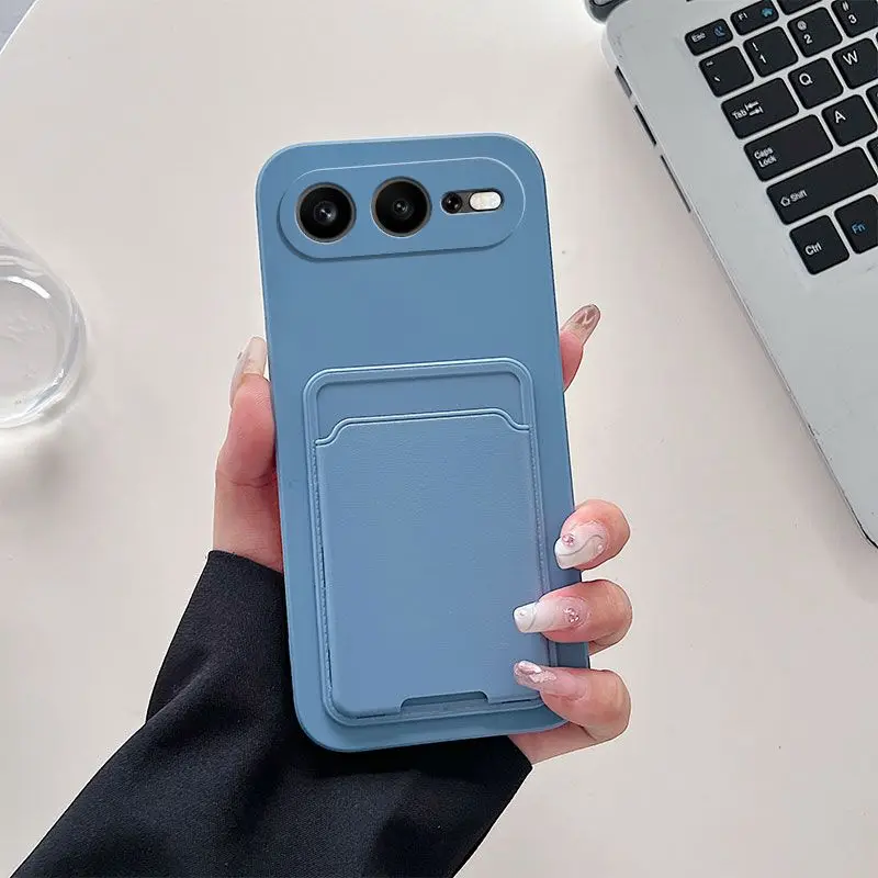 Candy Color Wallet Card Holder Phone Case