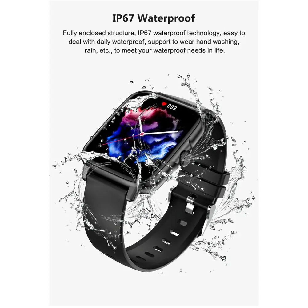 For Gt50 Intelligent Watch Bluetooth-compatible Call Waterproof Heart Rate Blood Pressure Blood Oxygen Monitoring Smartwatch