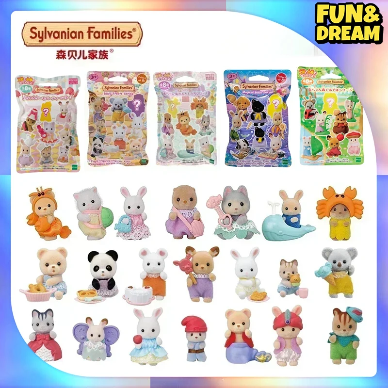 Famiglie Sylvanian Kawaii Cake Party Blind Box All'Ingrosso Sylvanian Famiglia Da Collezione Giocattoli Per Bambini Decorazione Regalo Gratuito