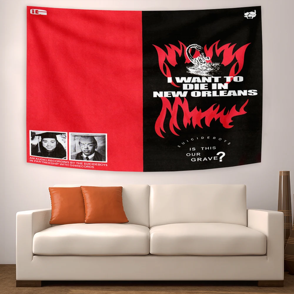 Suicides Funny Boys Band Tapestry 3&times;5FT for Bedroom and Party Decor