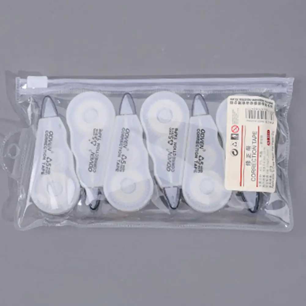 Correction Tape Correction Belt Correction Strap Correction Supplies 6Pcs/Set Durable Glue Rollers Soft Grip Plastic Correction Tape Flower Print Correction Tape for Study Eraser