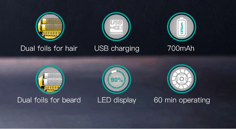 Description Picture 3 of itemVGR Electric Shaver Professional Razor Beard Trimmer Hair Cutting Machine Electric Balds Head Shaving Machine For Men V-399