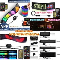 5V USB Smart App Remote Control Multilingual Car LED Matrix Pixel Panel Scrolling Advertising Car Truck Devil's Eye Signs Light 1