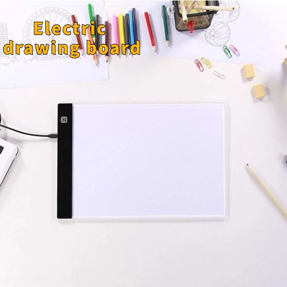 A4 전기 드로잉 보드 3 레벨 USB LED 드로잉 보드 조정 가능한 밝기 애니메이션 드로잉 패드 필기 스케치
