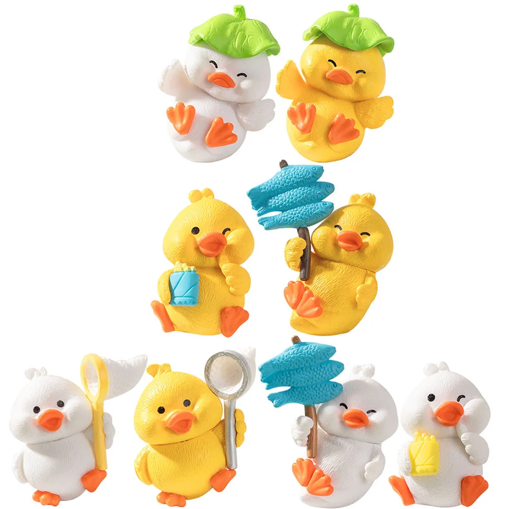 

8Pcs Garden Landscape Decoration Mini Mini Duckss Tiny Ornament