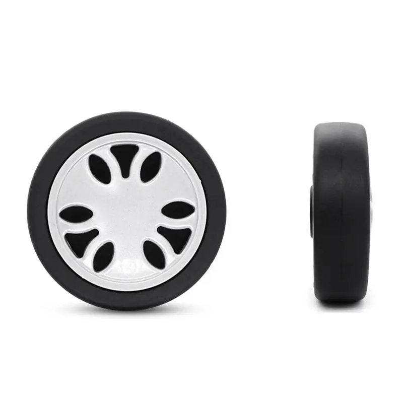 VEHO-8PC 여행 가방 교체용 바퀴 51mm x 18mm 스피너 휠 무소음 유연하고 부드러운 손상된 수하물 트롤리 캐스터 수리용