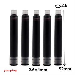 Luxury Black Fountain Pen for Office and School Supplies (5ocs ink Black)