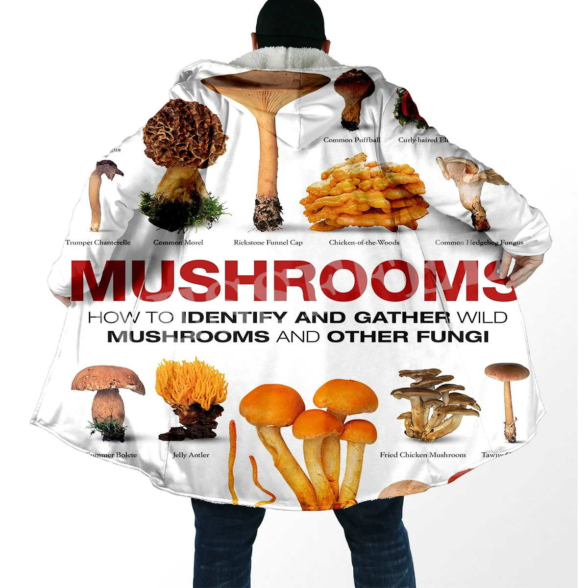

Mushroom Forest Plants Fungus Trippy Abstract Psychedelic Hippie 3DPrint Windbreaker Winter Casual Hoody Cloak Fleece Overcoat P