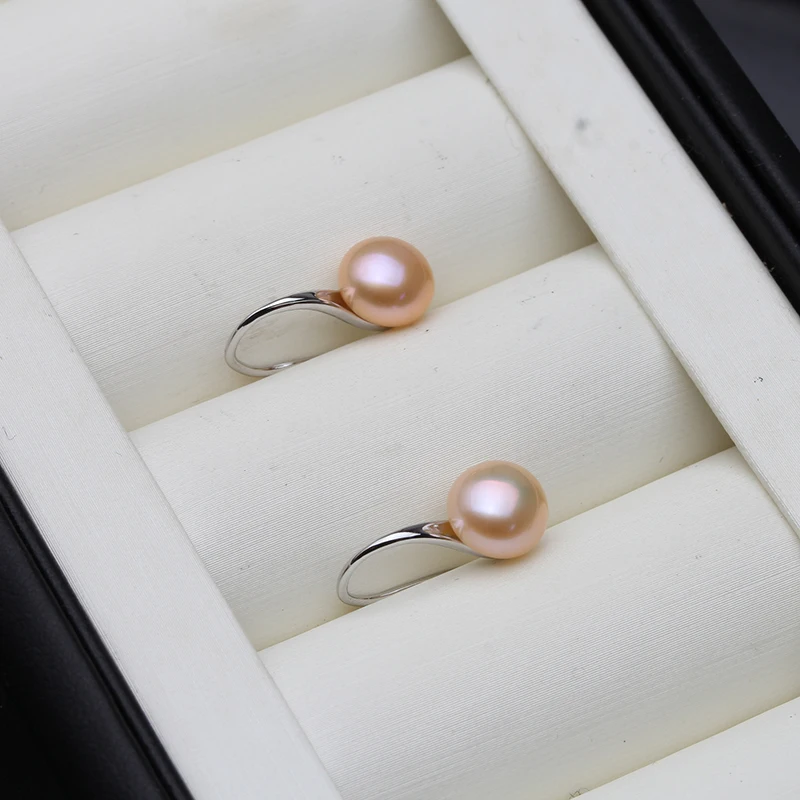 Natural pearl earrings for women,freshwater cultured pearl earring jewelry 925 sterling silver earrings birthday gift white pink