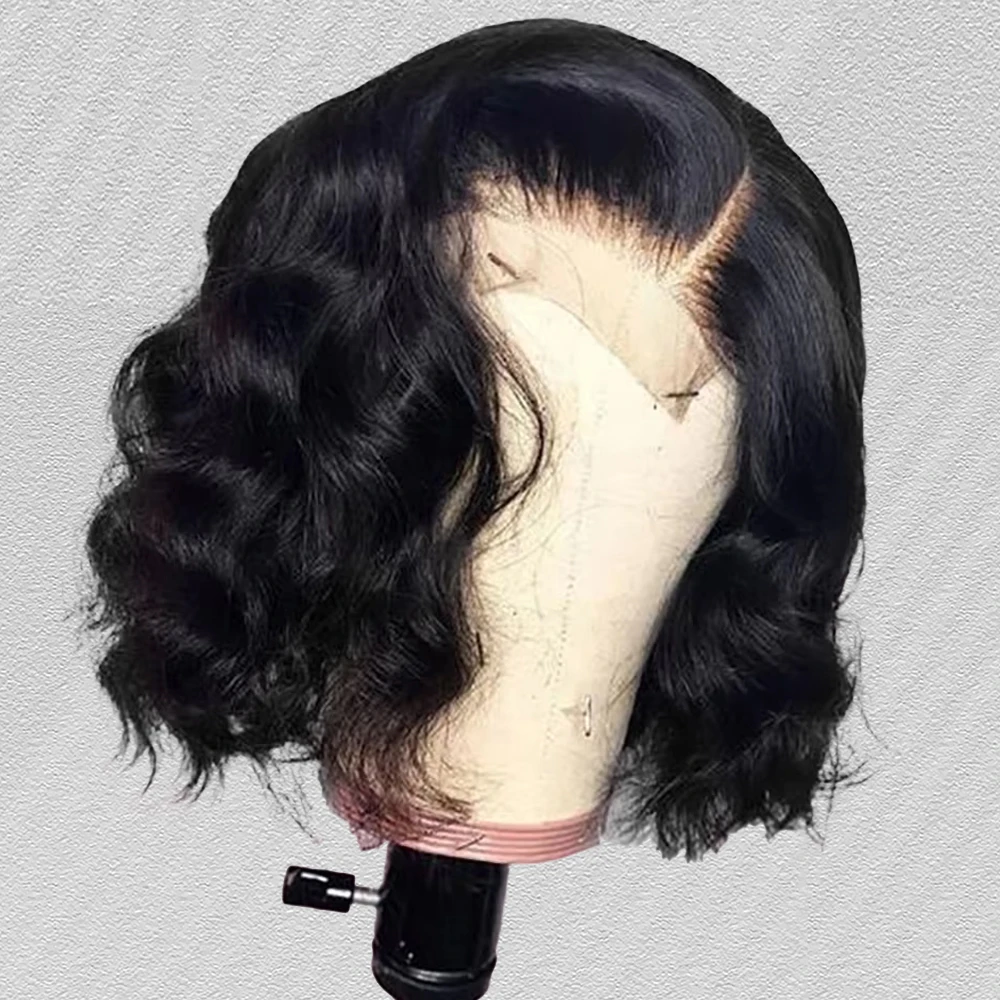 13x6 Glueless HD Lace Front Wig Body Wave Brazilian Human Hair Pre Cut Lace Short Bob Pre Plucked For Black Women Ready To Wear 1