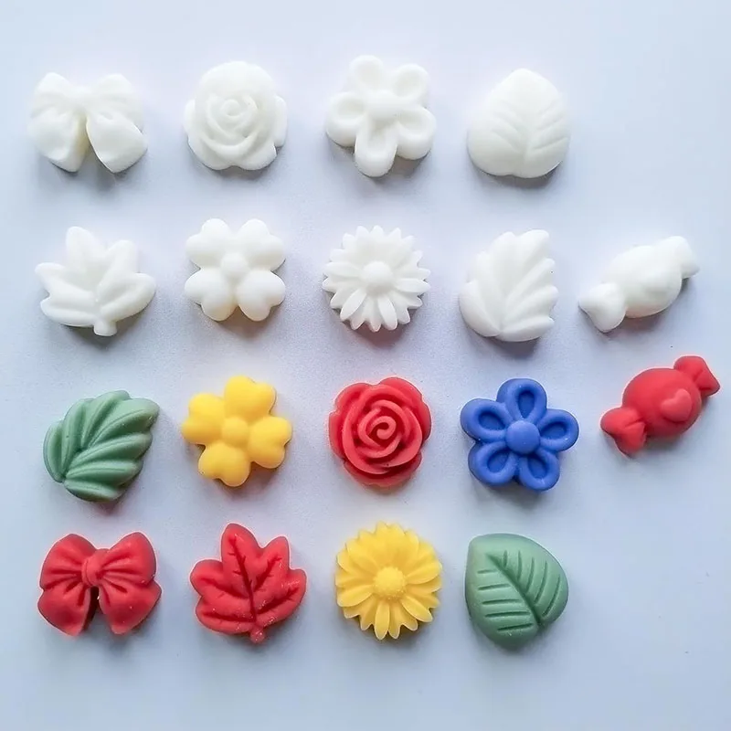 Flower Candy Silicone Mold Daisy Rose Leaf Bow Shape Chocolate Mold Ice Cube Tray 3D Fl... - SKU FCSM2143 - UGI Packaging