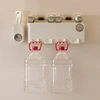 1/2PCS Wall Mounted Toothbrush Holder No Punching Toothpaste Storage Rack Transparent Mouthwash Cup Toothbrush Bathroom Set 5