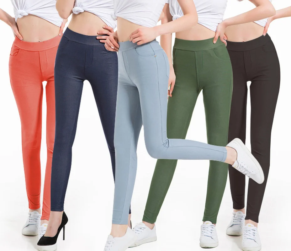 

Large Women's Imitation Denim Leggings Pants Women's Leggings Sexy Women Clothing