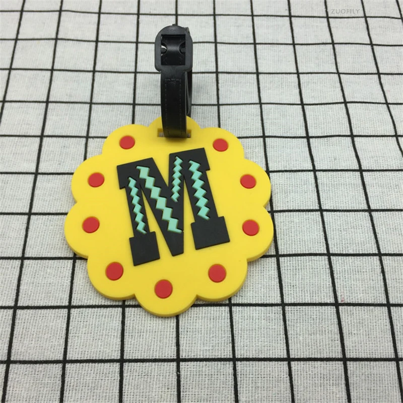 Luggage Tag 26 Letters Newest Cute Travel Accessories Silica Gel Suitcase ID Addres Holder Baggage Boarding Tag Portable Label luggage tag
