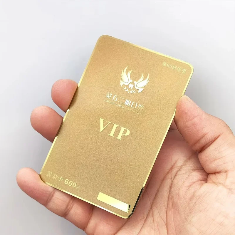 맞춤형 VIP 메탈 카드 레이저 각인 미러 폴리싱 스테인리스 스틸 비즈니스 멤버십 로열티 카드