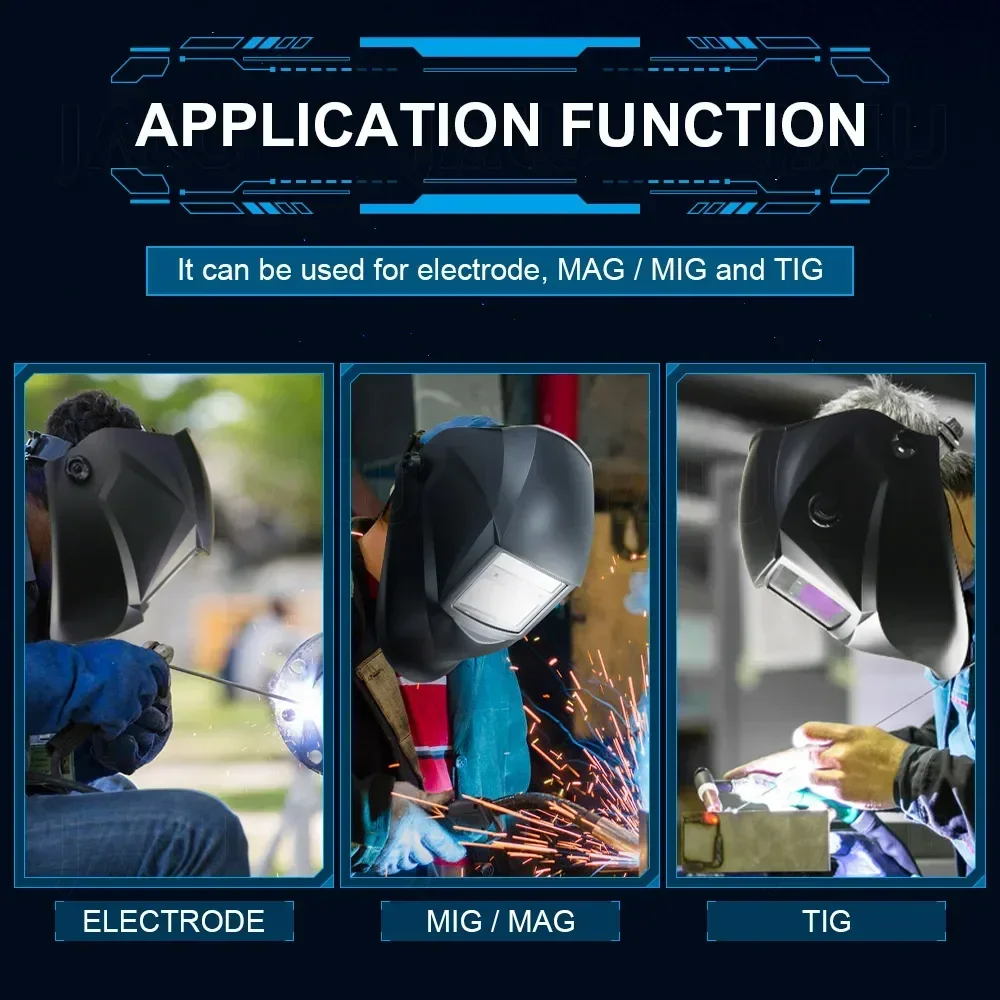 Welding Mask Welding Helmet Solar Power Auto Darkening Welding Helmet Adjustable Shade Range 4/9-13 for Mig Tig Arc Welder Mask