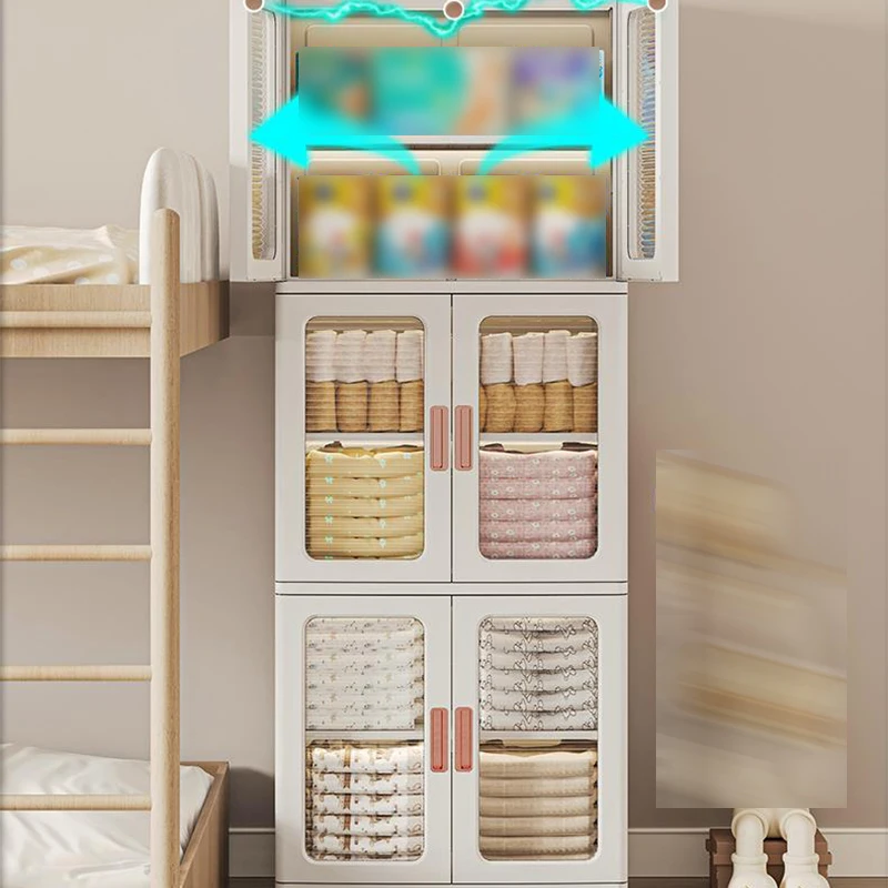 Installazione di Rack di stoccaggio multistrato armadio di stoccaggio gratuito armadio di stoccaggio per Snack per uso domestico armadio camera da letto scatola di smistamento per abbigliamento