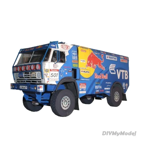 Kamaz 4326-9 2009 Truck 1:53 Dakar Rally Folding Mini 3D Paper 