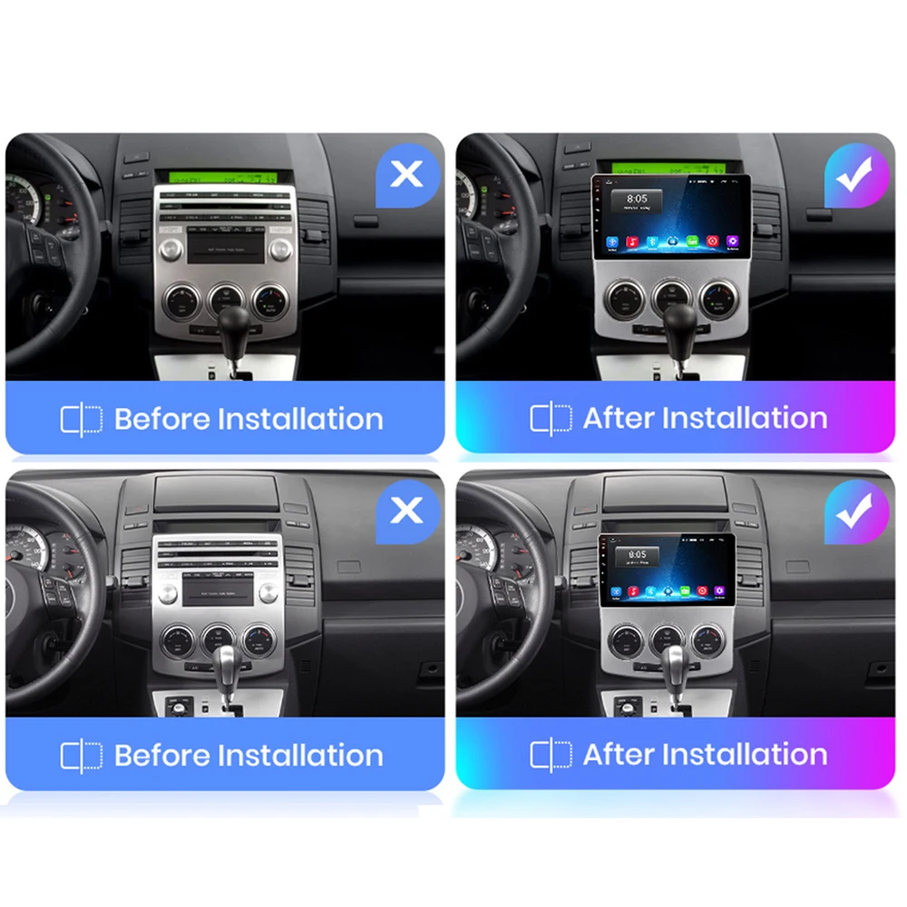 car with movie player 2 din For MAZDA 5 2005 2006 2007 2008 2009 2010 old Car Radio Multimedia Video player Navigation GPS Android 10 RAM 4G+ROM 64G sony car stereo