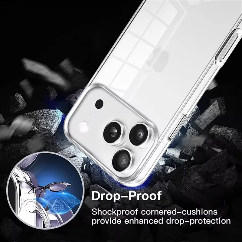 360 Full Body Clear Protective Phone Case with PC+TPU Bumper Cover