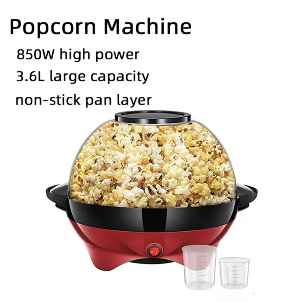 

Household 850W 3.6L/2.5L Electric Popcorn Machine Automatic Electric Heating Eu/Au/Us Plug Kitchen Appliances Popcorn Maker