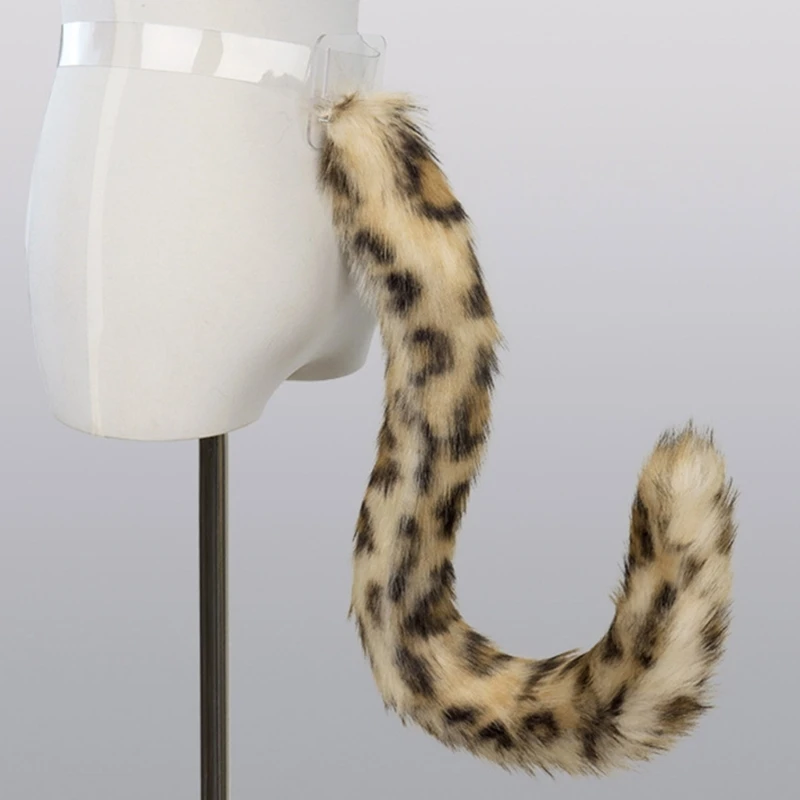 Plush faux fur wolf tail for cosplay and parties