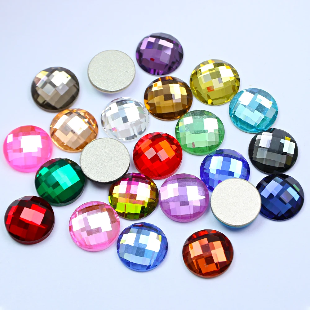 

Round Shape Nail Crystals Stones Flatbacks Glass DIY Rhinestones For Glass 3D Art Accessories Clothes Shoes Decoration Crafts