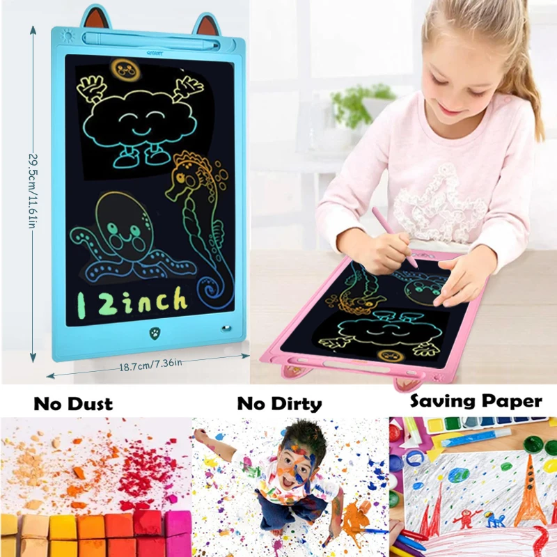 جديد 8.5 "/12" لوحة الرسم LCD تابلت للكتابة للأطفا...